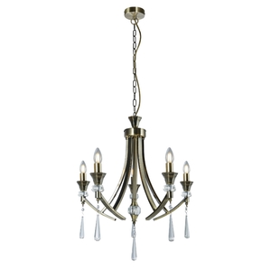 Sophia 5 Light Crystal Ceiling Light